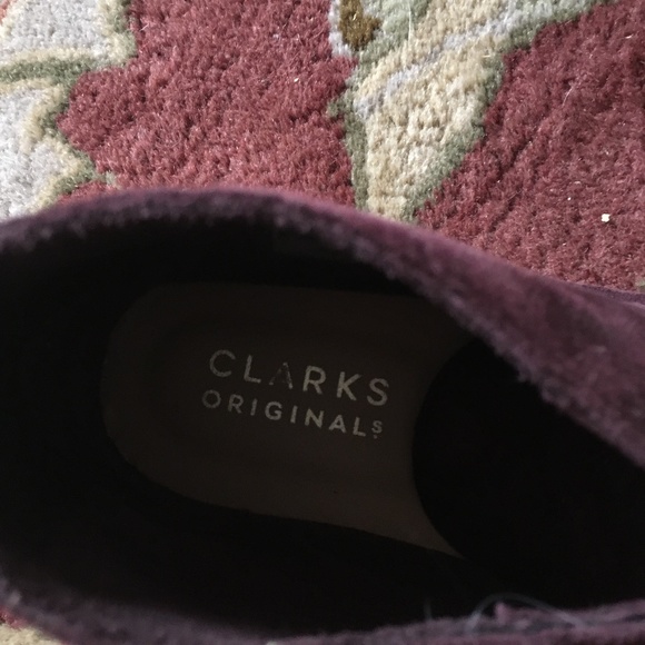 New CLARKS ORIGINAL Burgundy Suede Desert Boots Size 8 M - Picture 7 of 7